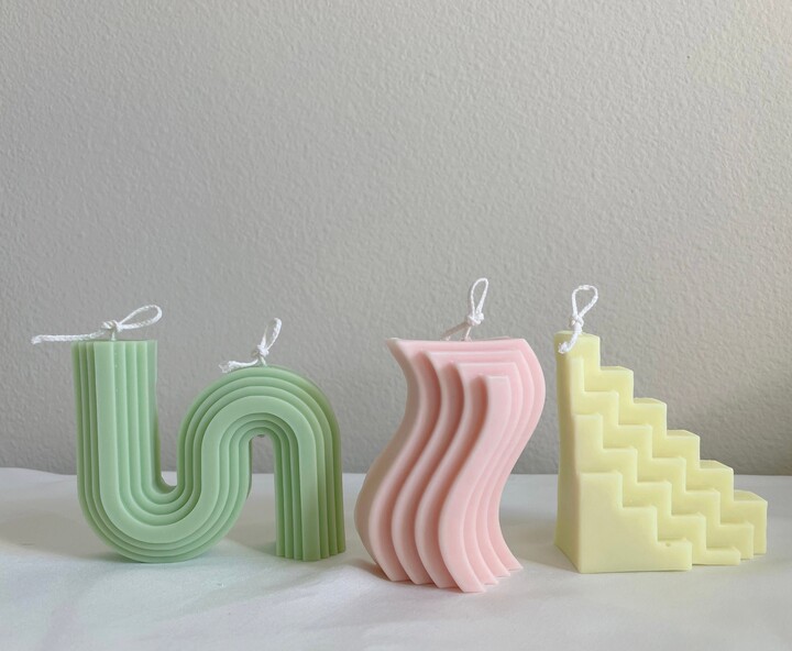 Etsy Wavy Soy Wax Candle Sculptural Home Decor