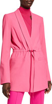 Thumbnail for your product : Alice + Olivia Kylie Easy Shawl-Collar Jacket with Drawstring Waist