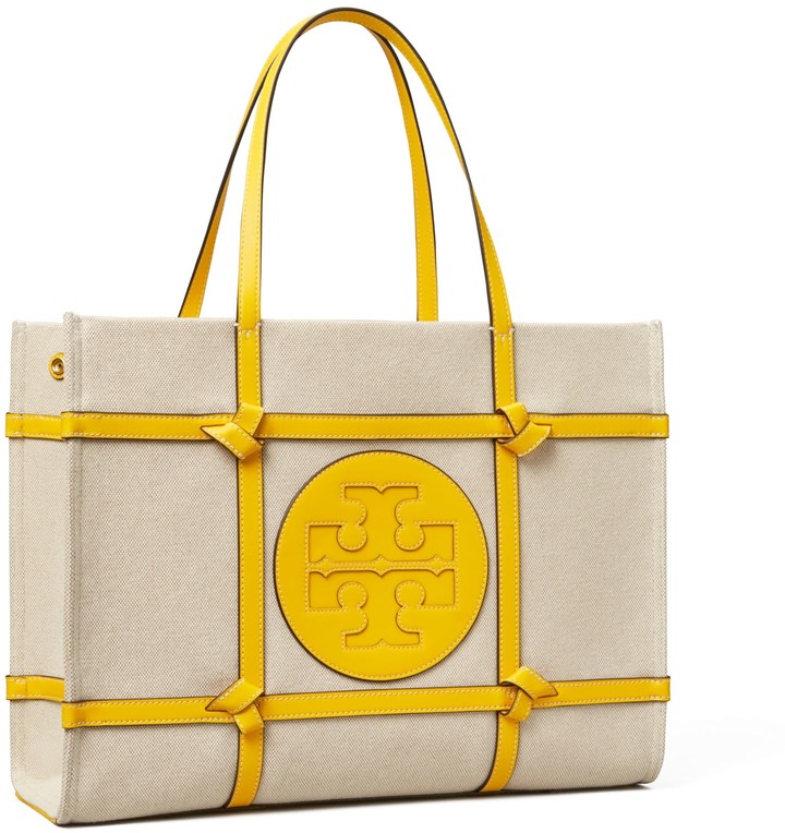 Tory Burch Ella Canvas Quadrant Knot Tote Bag ShopStyle