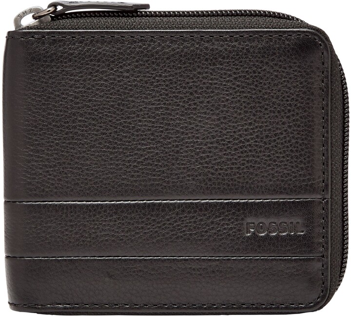 fossil zipper wallet mens