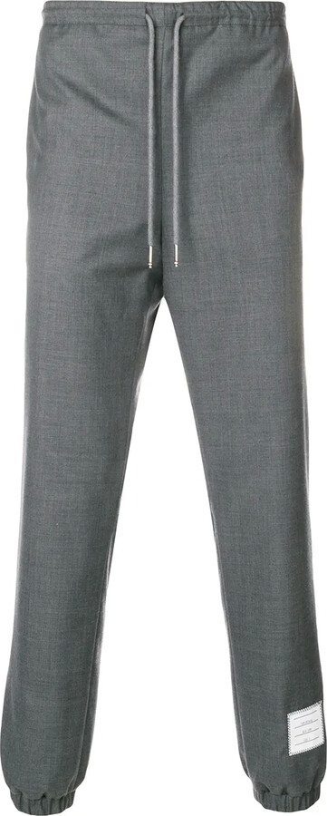 Thom Browne Drawstring-Waist Wool Track Pants