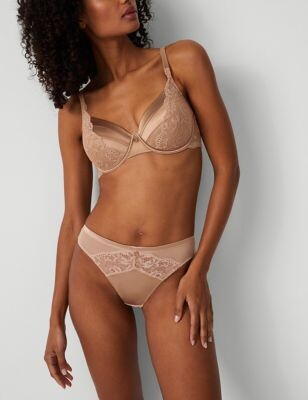 Rosie Lace Wired Full Cup Bra With Silk A-E - ShopStyle