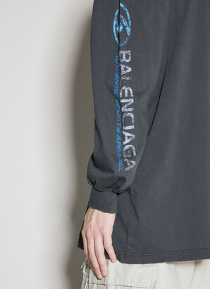 トップス BALENCIAGA Surfer long sleeve T-shirt Balenciaga Black Surfer Long Sleeve T-Shirt Balenciaga