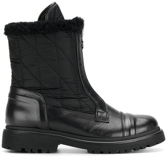 Moncler quilted shearling-trim boots