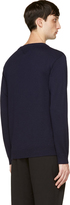 Thumbnail for your product : White Mountaineering Navy Bear Knit Sweater