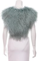 Thumbnail for your product : Adrienne Landau Mongolian Lamb Cropped Vest
