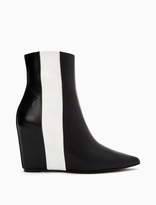 Thumbnail for your product : Calvin Klein yvania leather stripe wedge