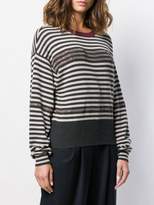 Thumbnail for your product : Brunello Cucinelli striped chain trim sweater