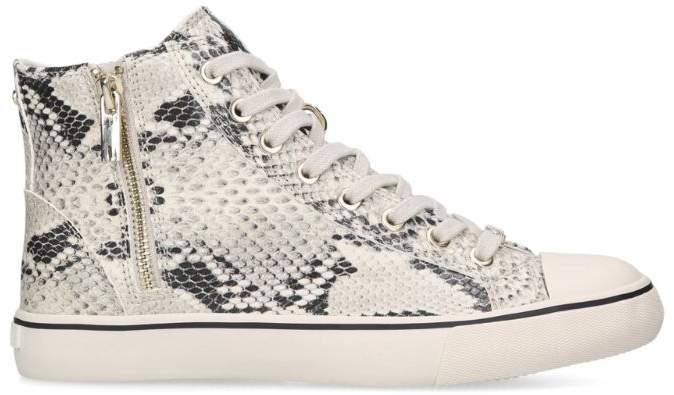 carvela snake print trainers