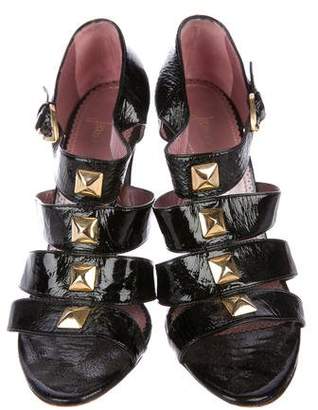Jean-Michel Cazabat Embellished Patent Sandals