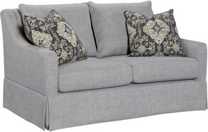 Red Barrel Studio Loveseat with Skirt and Reversable Cushions and 2 Pillows