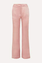 Thumbnail for your product : Ann Demeulemeester Satin Flared Pants - Pink