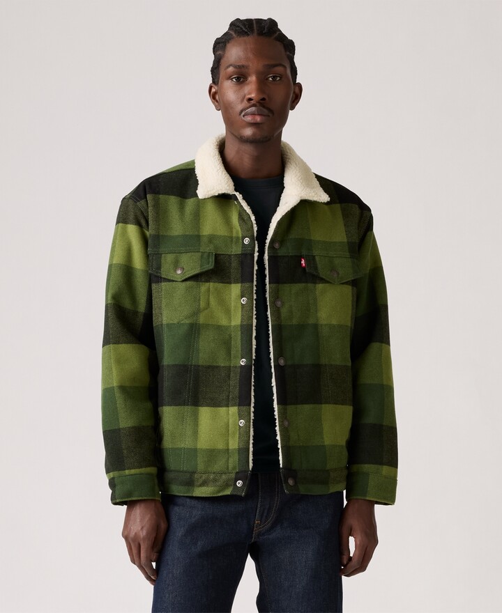Levi's Men's Relaxed Fit Plaid Trucker Jacket