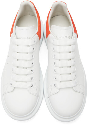 Alexander McQueen Oversized Sneakers in White & Luminous Orange
