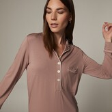 Thumbnail for your product : Love & Lore Piped Sleep Shirt, Mink Medium