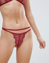 Thumbnail for your product : boohoo Multi Strap Pretty Lace Thong