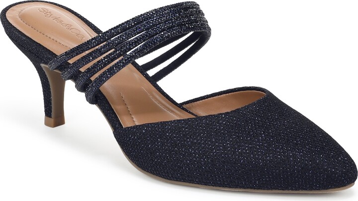 Style&Co. Style & Co Women's Gennesis Eve Metallic Mule Pumps Macy's Exclusive