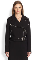 Thumbnail for your product : Christopher Kane Wool Crepe Biker Jacket