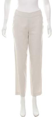 Donna Karan High-Rise Straight-Leg Pants w/ Tags white High-Rise Straight-Leg Pants w/ Tags