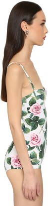Dolce & Gabbana Jersey Printed One Piece Swimsuit
