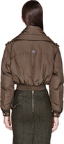 Thumbnail for your product : Burberry Olive drab quilted down cropped Jacket
