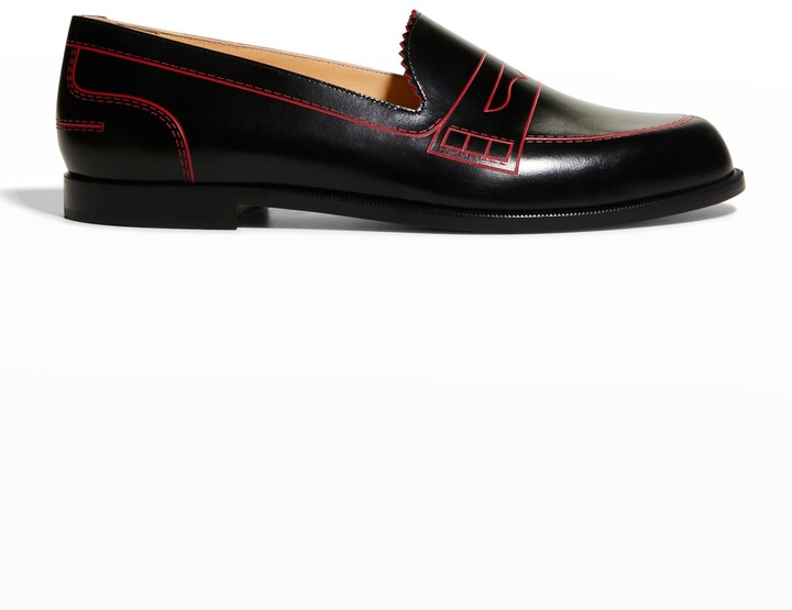 Red bottom loafers women's clearance