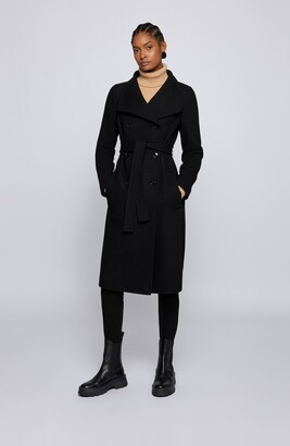 petite single breasted wool coat