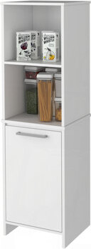 Ebern Designs Danforth Pantry Cabinet, Single Door Cabinet, Four Shelves