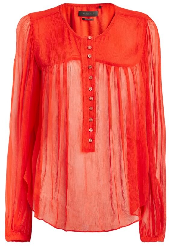 Red Chiffon Blouse | Shop the world's largest collection of fashion |  ShopStyle