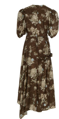 Preen by Thornton Bregazzi Ophelie Floral-Print Jersey Midi Dress