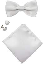 Thumbnail for your product : Mens Solid Stain Pre-tied Tuxedo Bow Tie Cufflinks Pocket Square Set By JAIFEI