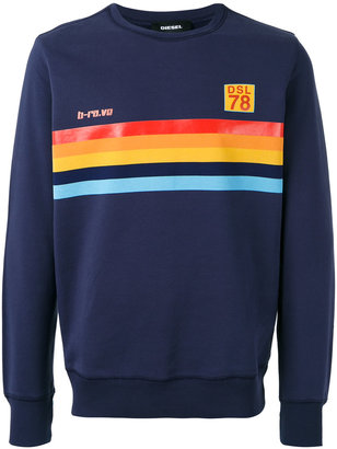 Diesel 'S-Joe' rainbow panel sweatshirt - men - Cotton - XL