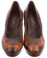 Thumbnail for your product : Henry Beguelin Leather Round-Toe Pumps