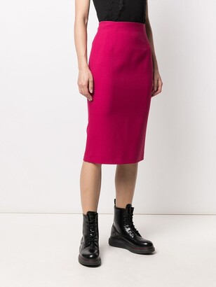 Alexander McQueen High-Waist Pencil Skirt