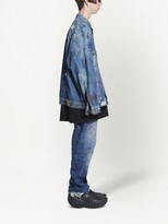 Thumbnail for your product : Balenciaga Scribble oversized denim jacket