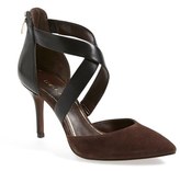 Thumbnail for your product : Enzo Angiolini 'Coadi' Cross Strap Pointy Toe Pump (Women)