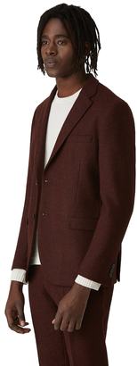 Frank + Oak 33808 Laurier Wool Tweed Blazer in Burgundy