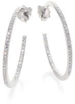 Thumbnail for your product : Adriana Orsini Pavé Crystal Inside-Outside Hoop Earrings/1.25"
