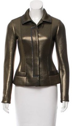 Carolina Herrera Metallic Long Sleeve Jacket