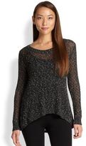 Thumbnail for your product : Eileen Fisher Open-Weave Hi-Lo Tunic