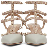 Thumbnail for your product : Valentino Grey and Pink Garavani Rockstud Cage Heels