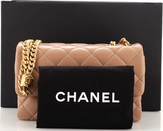 Chanel Mini Rectangular Flap with Top Handle Caramel Lambskin Light Gold  Hardware