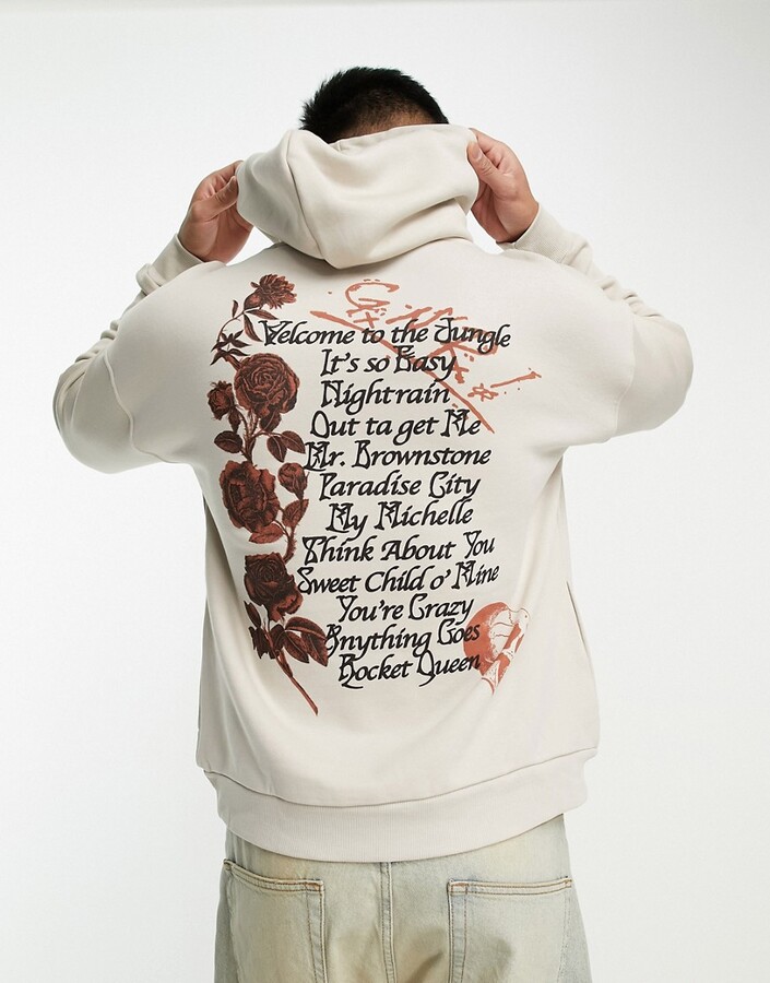 Bershka Hoodie Sudadera Guns And Roses Bershka Bershka Sweat à