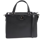 Thumbnail for your product : Ferragamo black leather convertible mini satchel
