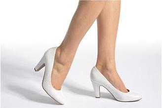 Enza Nucci Women's Lina Rounded Toe High Heels In White - Size Uk 6.5 / Eu 40