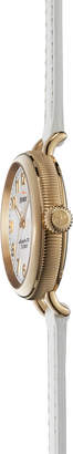 Shinola 34mm Birdy Golden Double-Wrap Watch, White