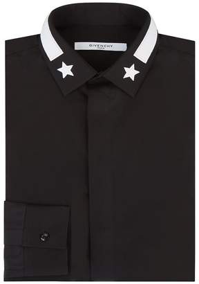 Givenchy Contrast Collar Star Shirt