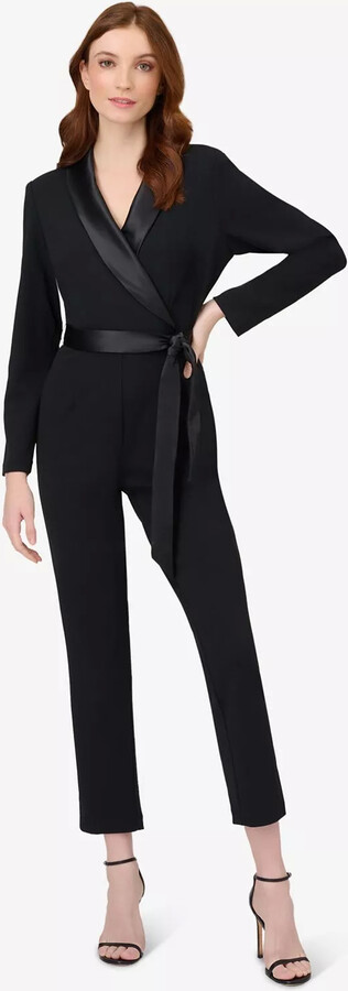 Adrianna Papell Long Sleeve Jumpsuit With Skirt Overlay Adrianna