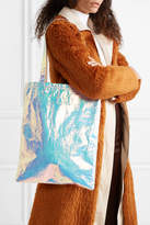 Thumbnail for your product : Farah Sies Marjan Iridescent Crinkled-cotton Canvas Tote - Silver