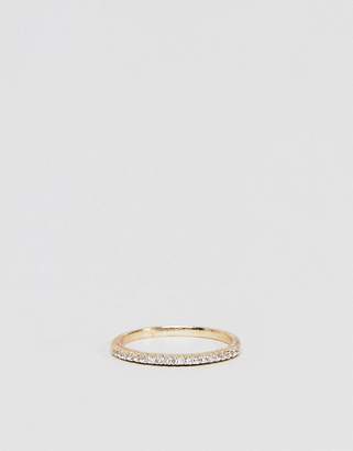 Shashi 18k Gold Pave Crystal Ring